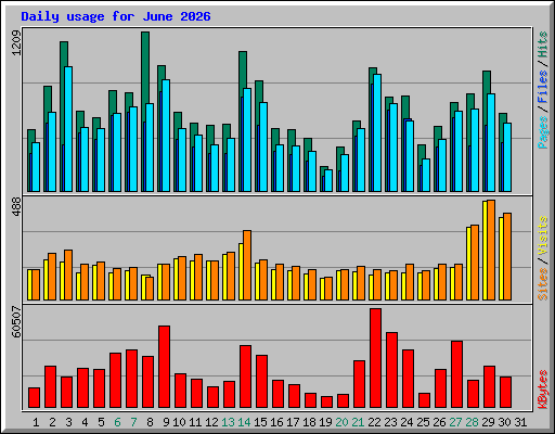 Daily usage for June 2026
