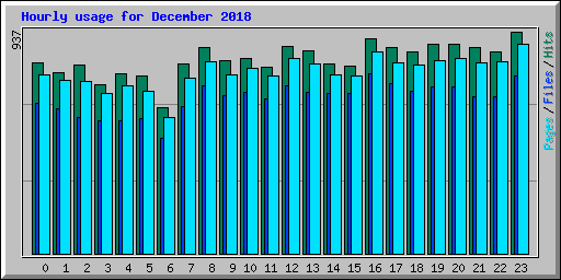 Hourly usage for December 2018