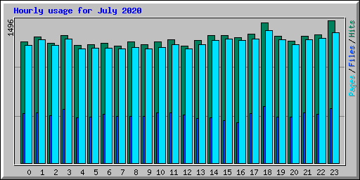 Hourly usage for July 2020