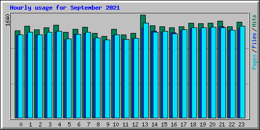 Hourly usage for September 2021