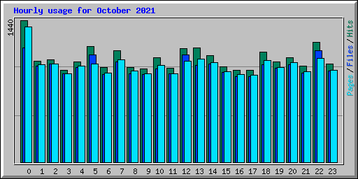 Hourly usage for October 2021