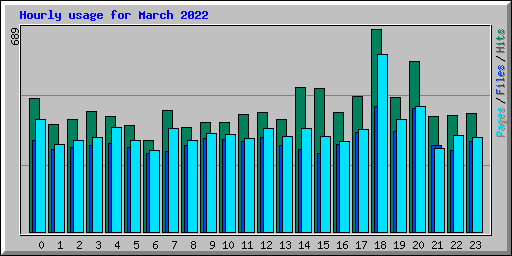 Hourly usage for March 2022