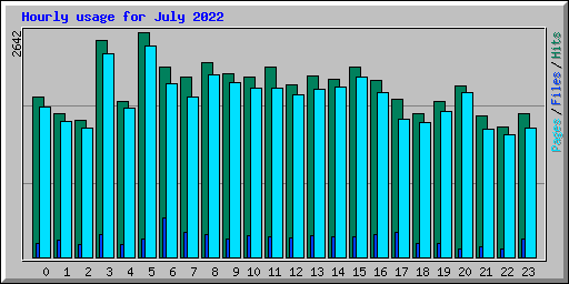 Hourly usage for July 2022