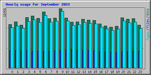 Hourly usage for September 2023