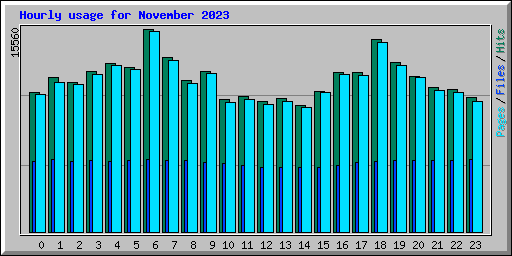 Hourly usage for November 2023