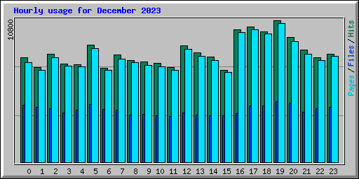 Hourly usage for December 2023