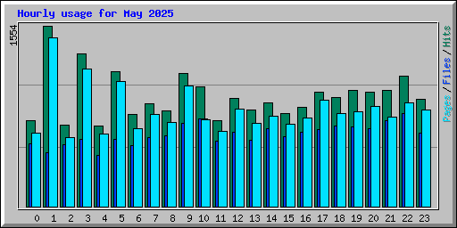 Hourly usage for May 2025