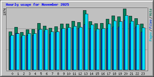 Hourly usage for November 2025