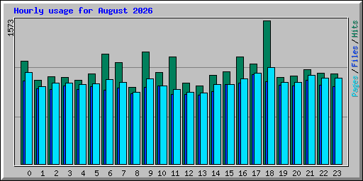 Hourly usage for August 2026