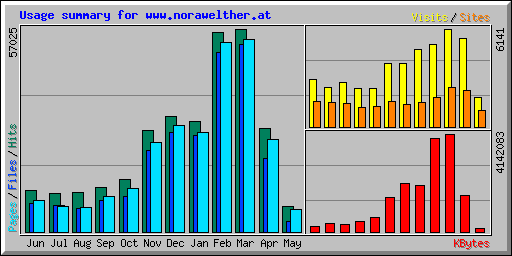 Usage summary for www.norawelther.at